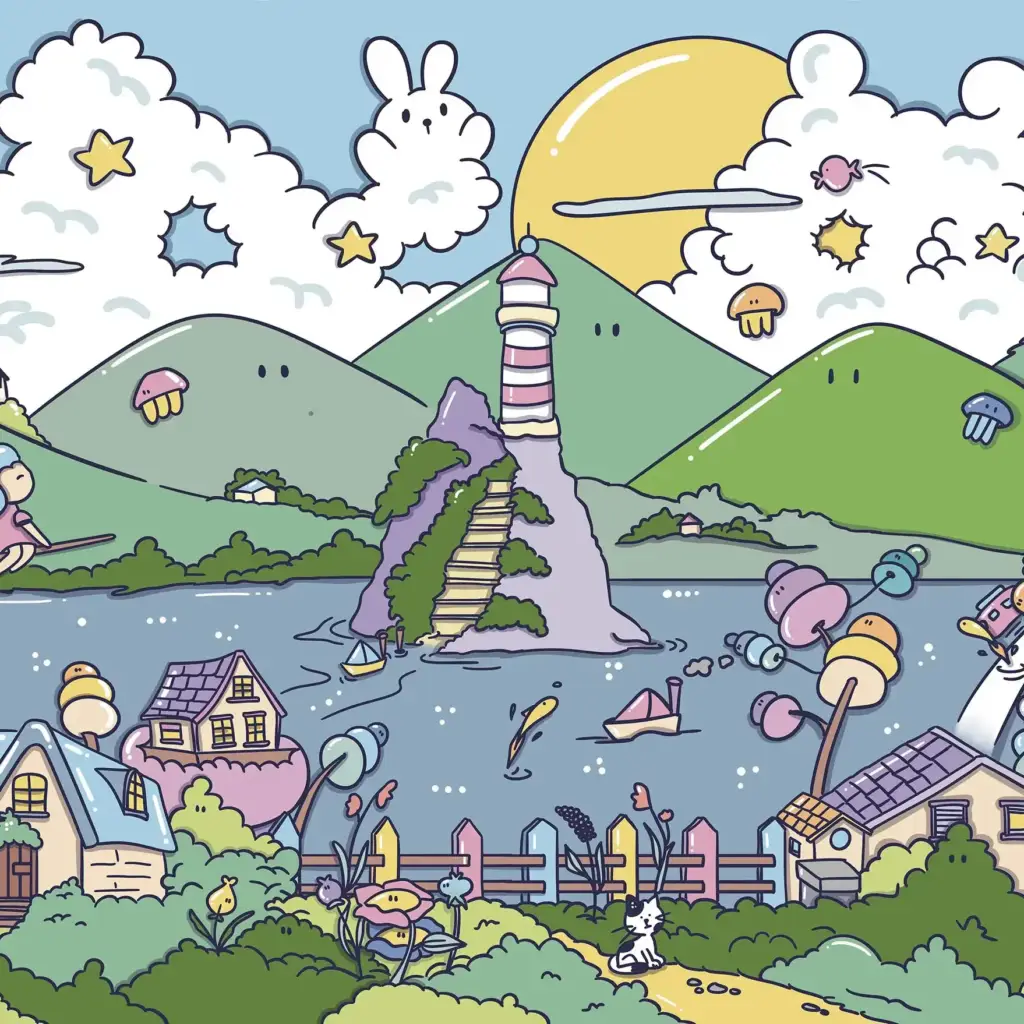 Illustrazione della streghetta dei colori