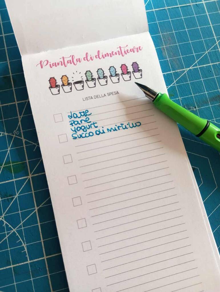 Scrivere sul block notes