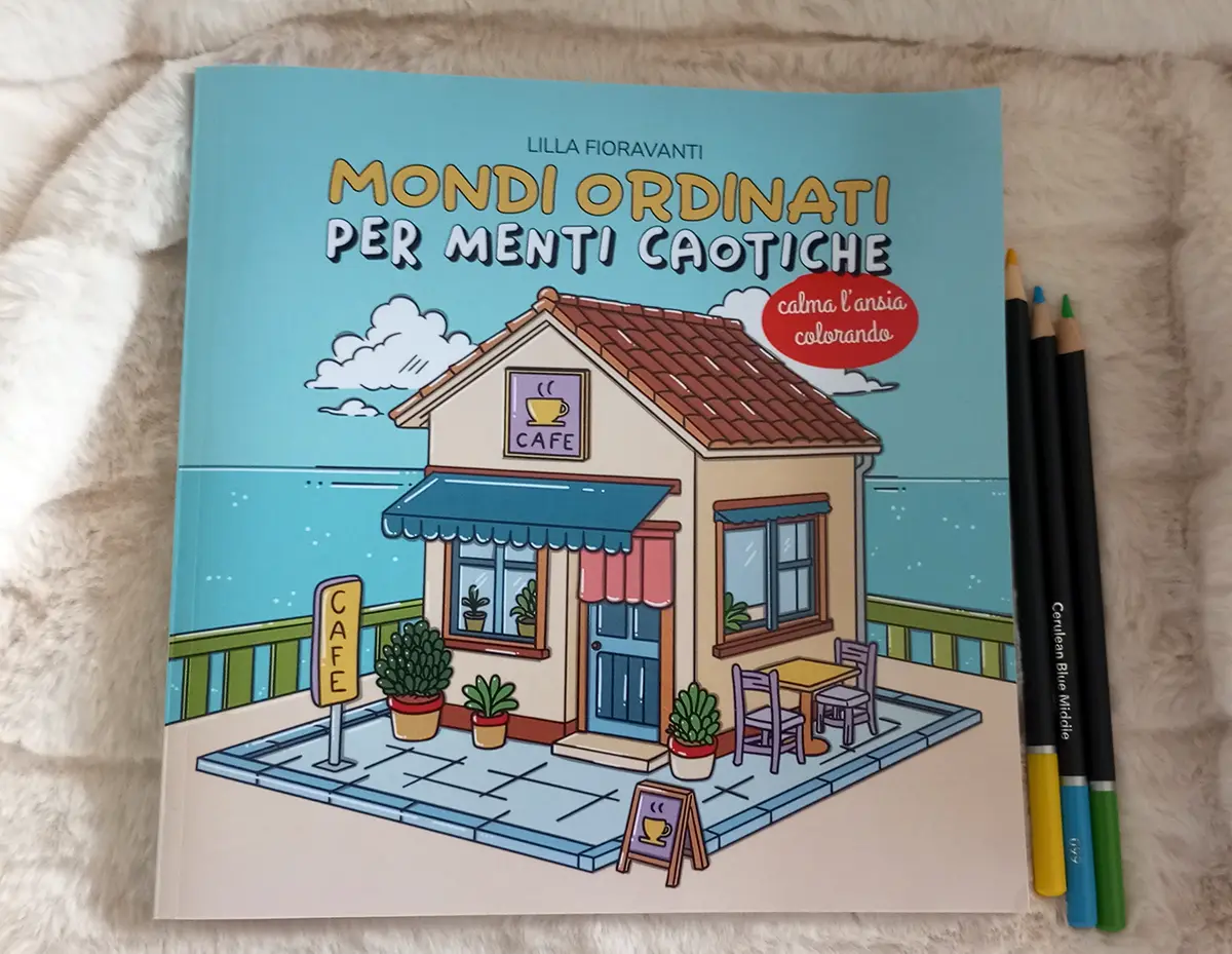 calma l'ansia colorando copertina libro